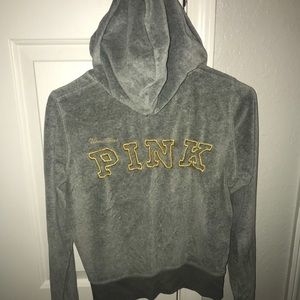 Gray zip up hoodie from PINK